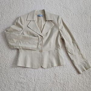 ANTONIO MELANI Beige Blazer jacket Sz10 Made In China And Made Of 70% Linen